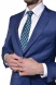 Modrý károvaný Ultra Slim Fit oblek