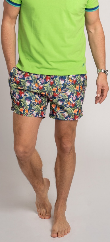 Flower patterned swim shorts