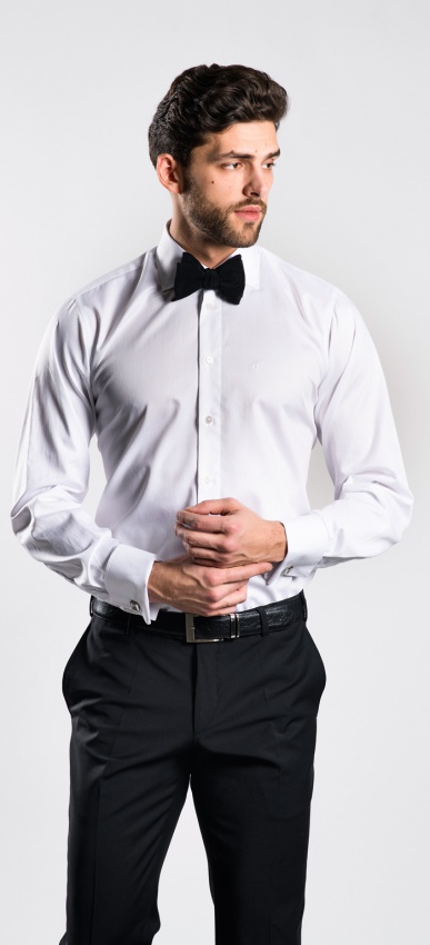White Slim Fit formal shirt - Shirts - E-shop | alaindelon.co.uk