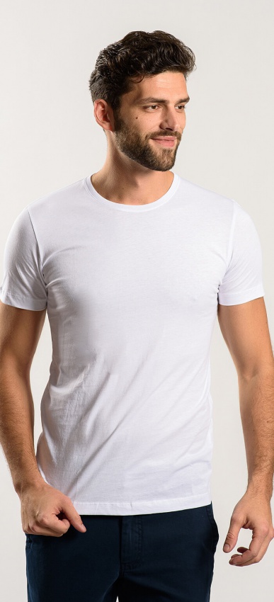 Biele bavlnené tričko pod košeľu