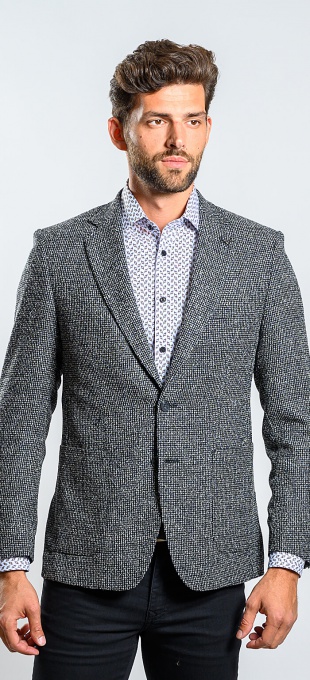 Black-brown wool blazer
