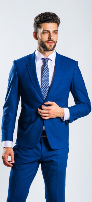Modrý Slim Fit oblek