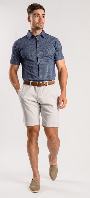 Light grey Linen Shorts