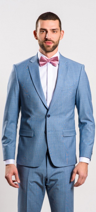 Light blue Slim Fit wedding suit