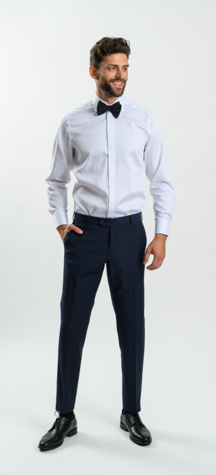 White Formal Extra Slim Fit Shirt with checks