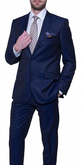 Blue wool suit