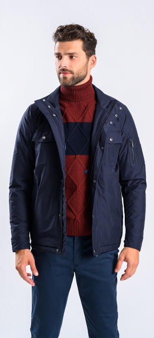 Dark blue transitional jacket