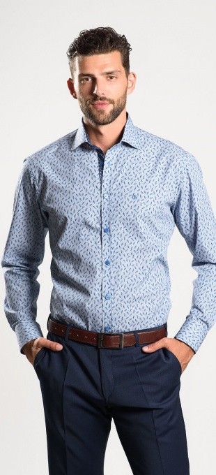 Grey-blue Extra Slim fit shirt