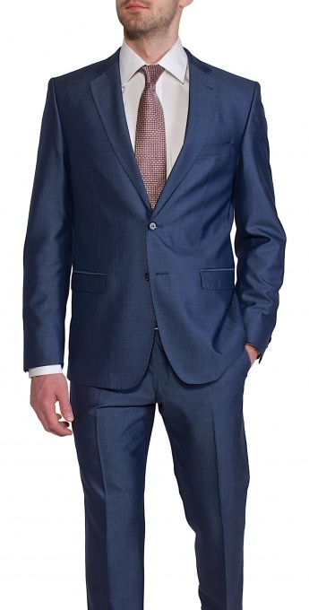LIMITED EDITION Blue - grey suit from a wool/silk blend material