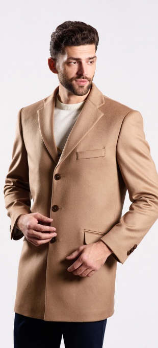 Wool-Cashmere camel coat