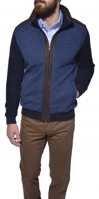 Grey - blue cotton sweater