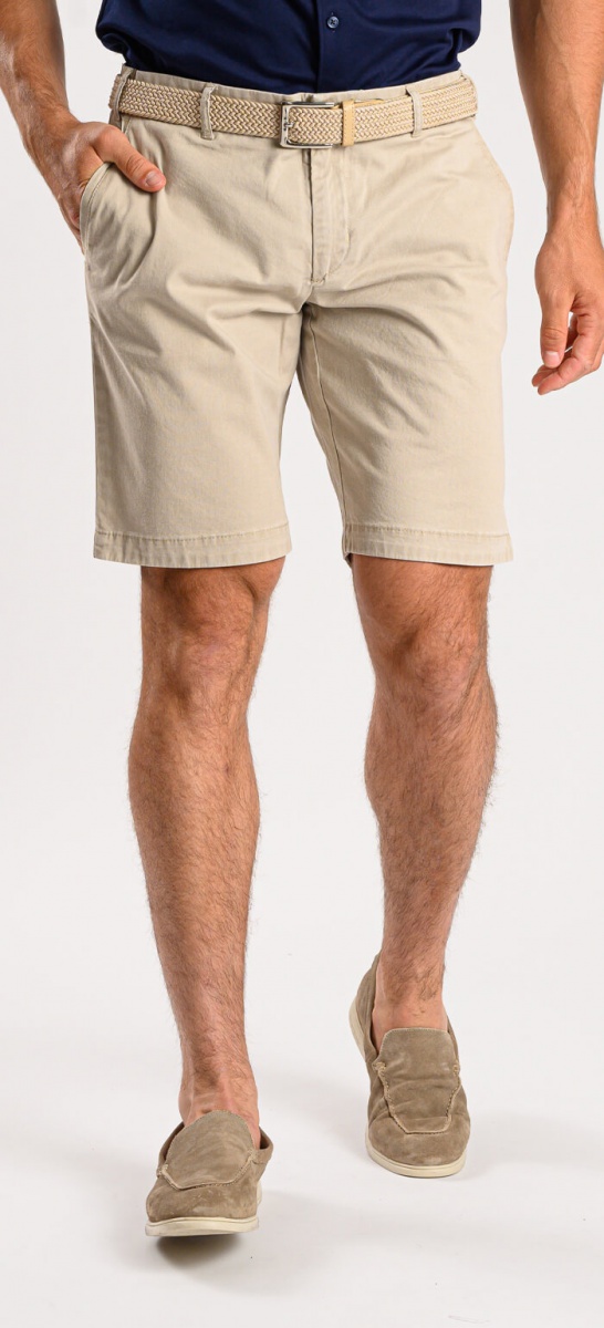 Beige cotton shorts