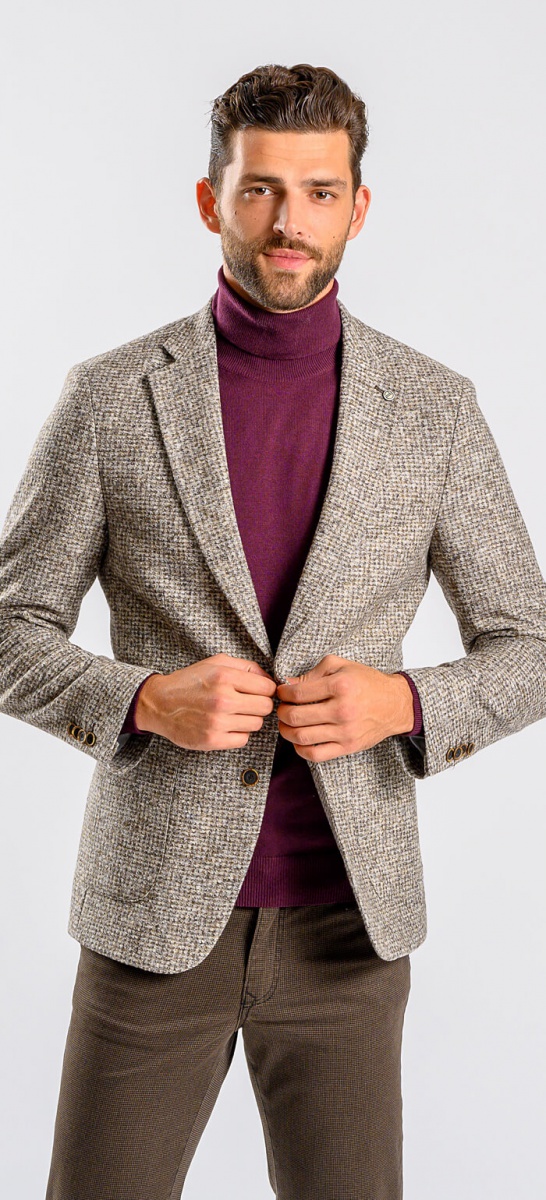 Light brown cotton-wool blazer XL sizes