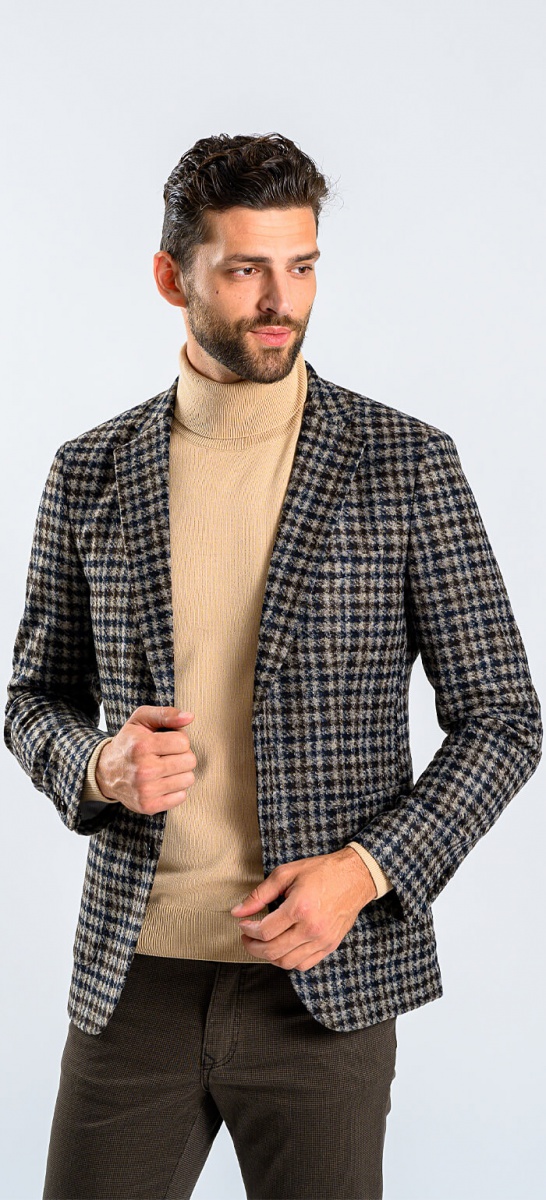 Brown blazer with rooster track pattern XL sizes