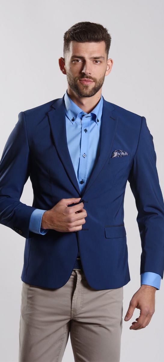 Dark blue casual blazer