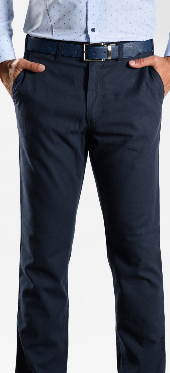 Dark blue linen trousers