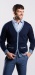 Dark blue cotton cardigan