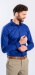 Royal blue stretch Extra Slim Fit shirt with green pattern