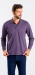 Purple cotton polo shirt with long sleeves