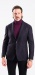 Burgundy wool blazer with pattern