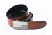 Reversible leather belt with easy fix buckle