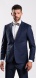 Dark blue Slim Fit patterned suit