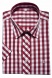 Red checkered Slim Fit short sleeved shirt
