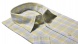 Yellow checkered Slim Fit short sleeved shirt