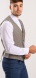 Brown waistcoat with blue pattern