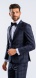 Blue Slim fit suit with burgundy check plaid XL sizes