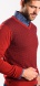 Burgundy cotton v-neck