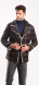 Checkered shearling jacket