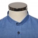 Blue linen Extra Slim Fit short sleeved shirt