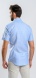 Light Blue Linen Extra Slim Fit Patterned Short-Sleeve Shirt