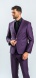 Purple Slim Fit suit with waistcoat