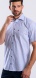 Blue Slim Fit short sleeved shirt with a pattern