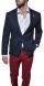 Blue unstructured blazer