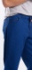 Dark Blue Casual Trousers with Subtle Checked Pattern