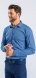 Blue Patterned stretch Extra Slim Fit non-iron shirt