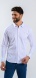 White stretch Extra Slim Fit shirt with green pattern