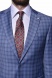 Blue wool checkered blazer