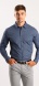 Blue stretch Extra Slim Fit non-iron shirt with pattern