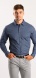 Modrá vzorovaná strečová Extra Slim Fit košeľa s nekrčivou úpravou