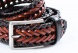 Woven leather belt