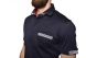 Dark blue cotton polo shirt