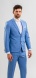 Light blue wedding Slim Fit suit with waistcoat