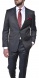 Šedý vlnený Slim Fit oblek