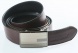 Reversible leather belt with easy fix buckle