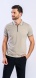 Beige polo shirt with zip