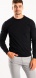 Black cotton crewneck